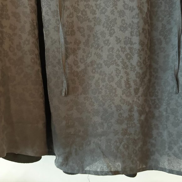 Anthropologie Gray Ruffled Blouse - Picture 6 of 11